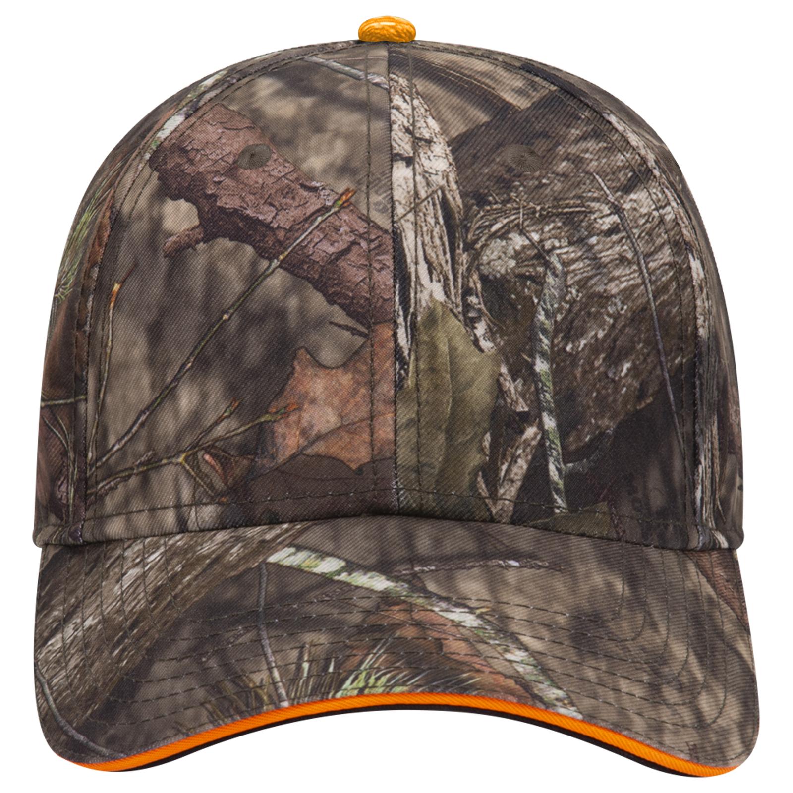 Front View of MO2 - Break Up Country OTTO CAP Mossy Oak Camouflage Sandwich Visor 6 Panel Low Profile Baseball Cap