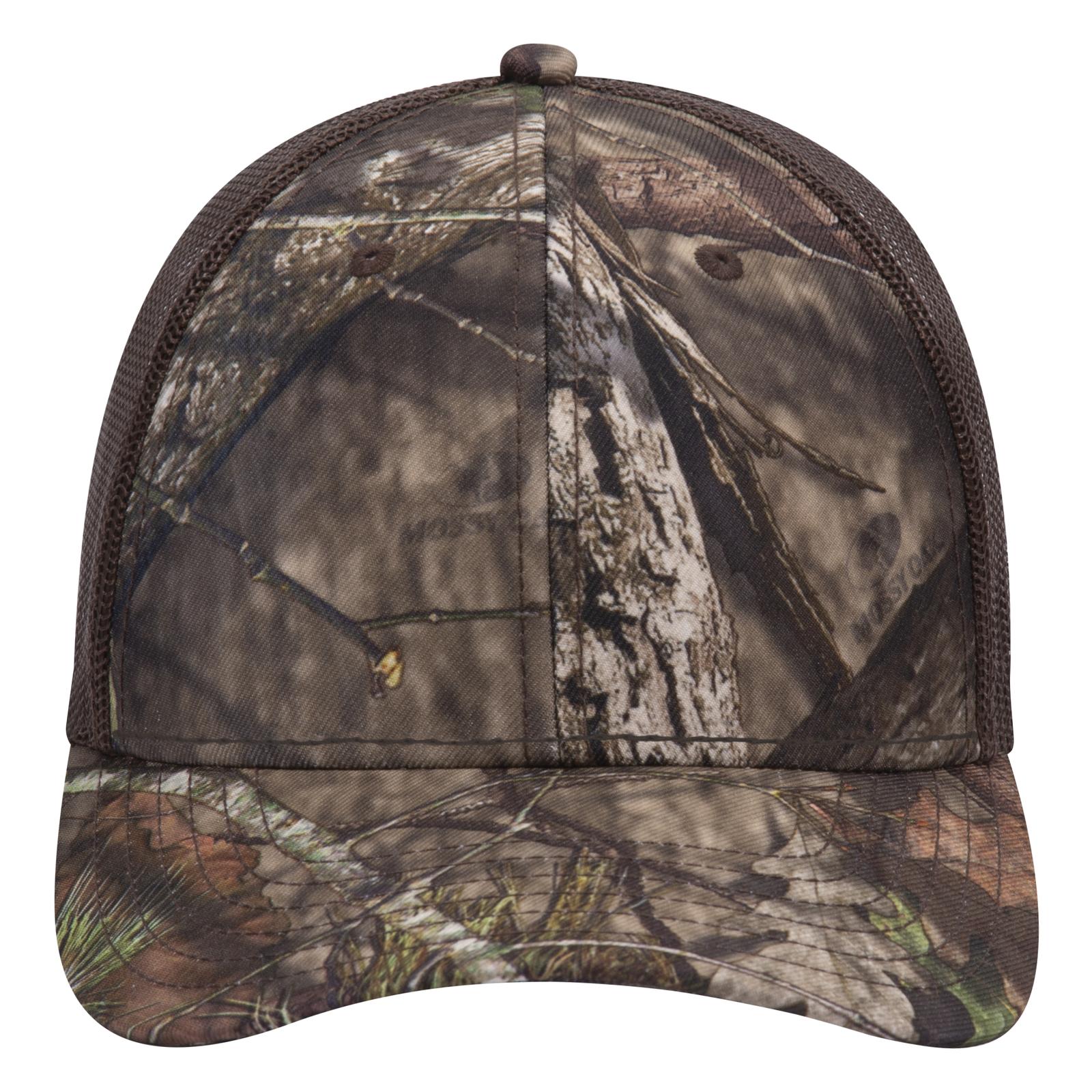 Right View of MO239 - Break Up Country/Dk. Brn OTTO CAP Mossy Oak Camouflage 6 Panel Low Profile Mesh Back Trucker Hat