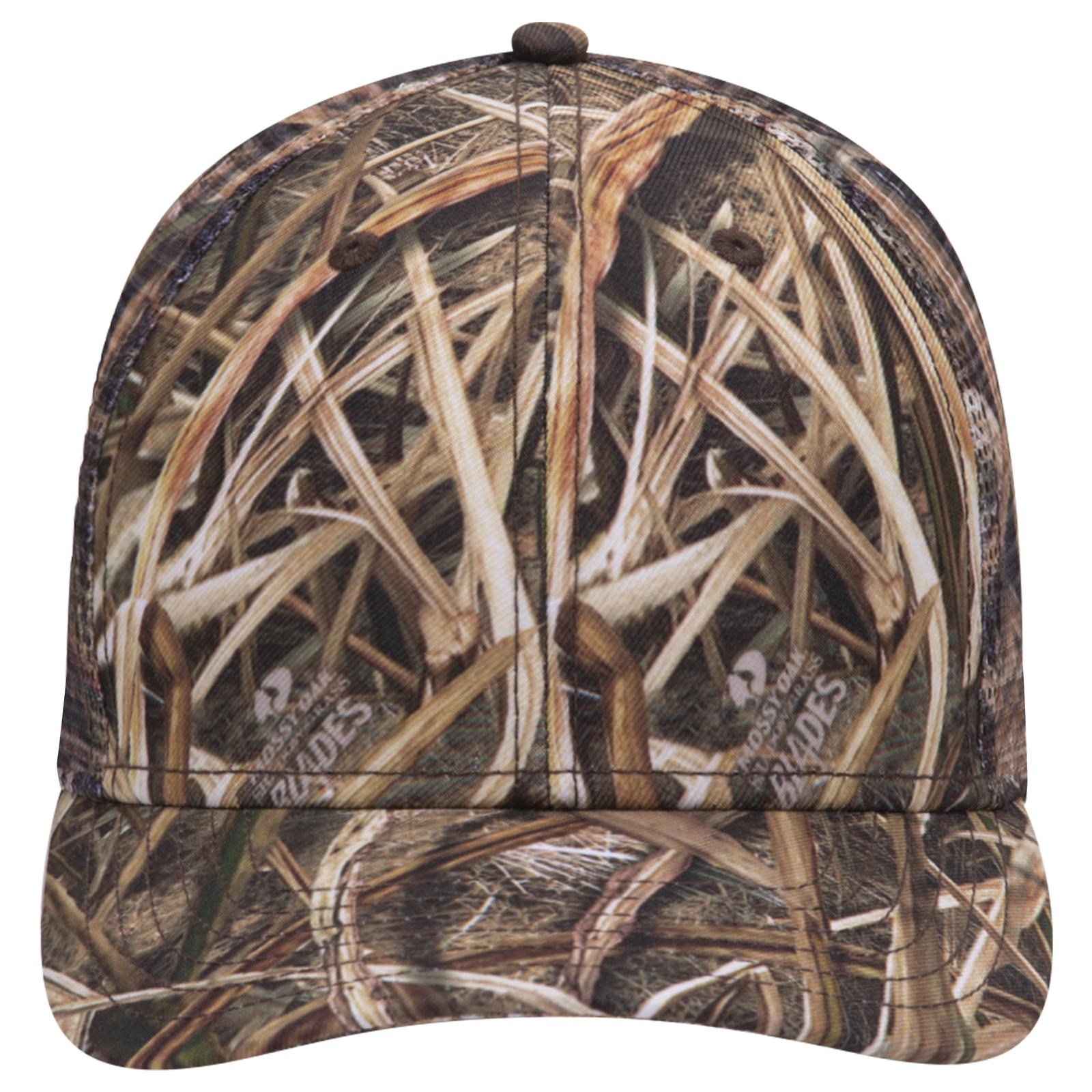 Right View of MO4 - Shadow Grass Blades OTTO CAP Mossy Oak Camouflage Superior Polyester Twill 6 Panel Low Profile Mesh Back Trucker Hat