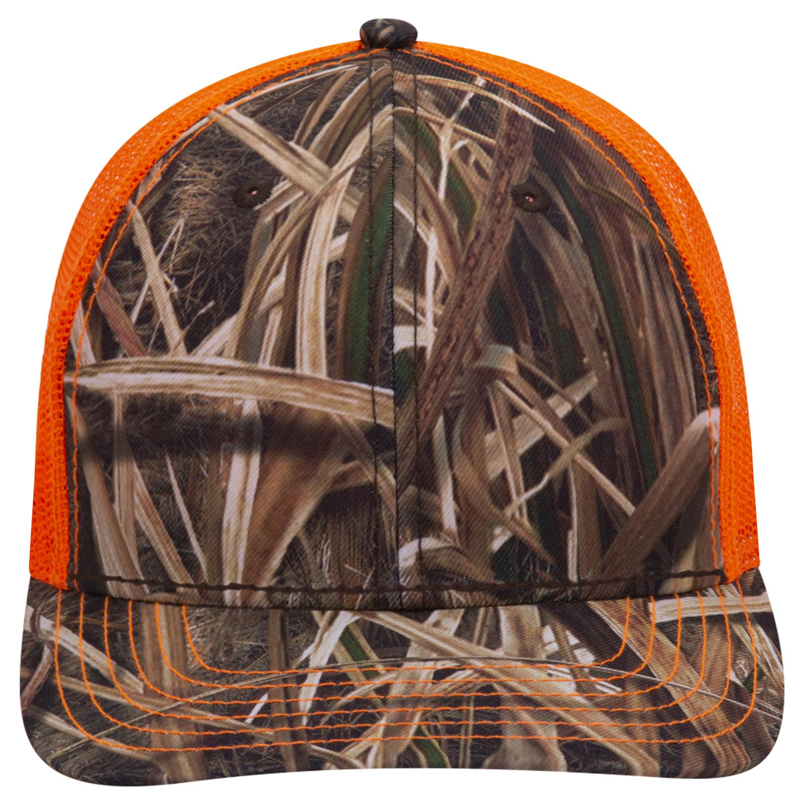 Right View of MO409 - Shadow Grass Blades/N.Org OTTO CAP Mossy Oak Camouflage 6 Panel Low Profile Mesh Back Trucker Hat