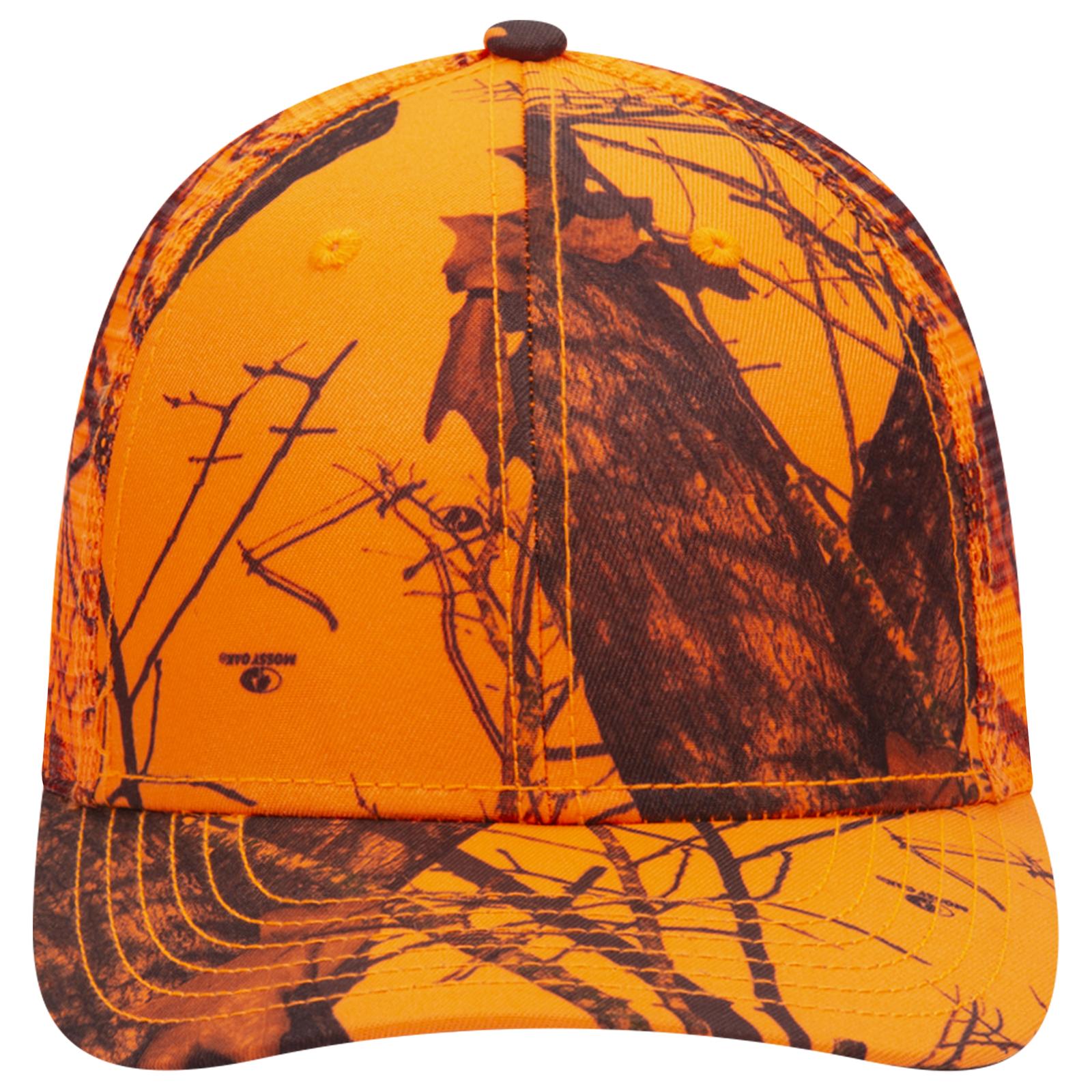 Right View of MO6 - Blaze OTTO CAP Mossy Oak Camouflage Superior Polyester Twill 6 Panel Low Profile Mesh Back Trucker Hat