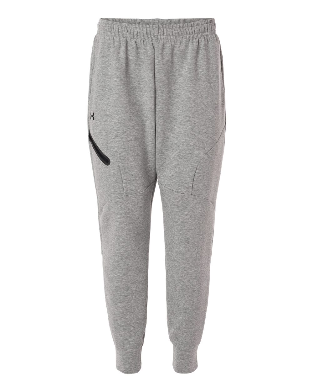 Front View of Mod Grey/ Black Men's Unstoppable Fleece Joggers - 1379808