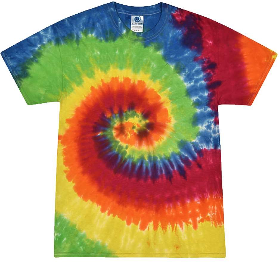 Front View of Moondance Multi-Color Tie-Dyed T-Shirt - 1000