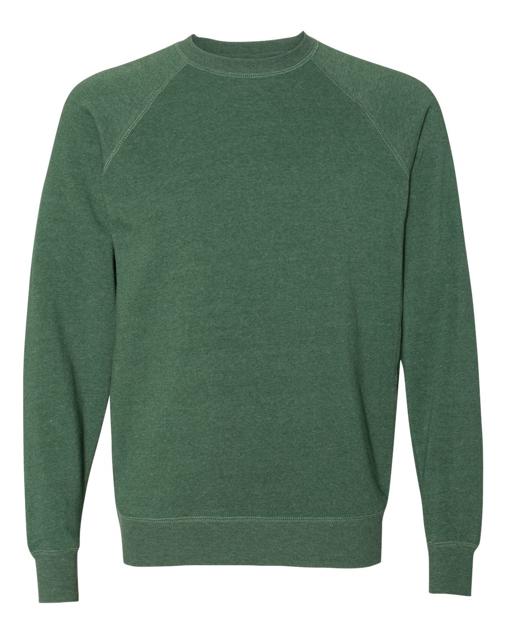 Front View of Moss Special Blend Crewneck Raglan Sweatshirt - PRM30SBC