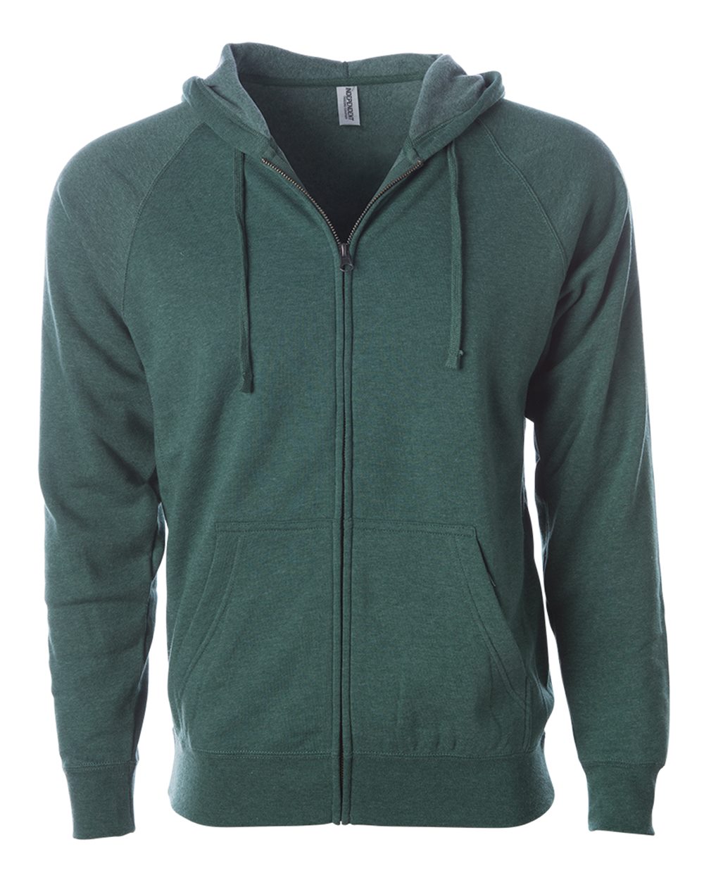 Front View of Moss Special Blend Raglan Full-Zip Hooded Sweatshirt - PRM33SBZ