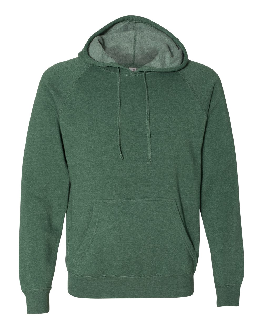 Front View of Moss Special Blend Raglan Hooded Sweatshirt - PRM33SBP