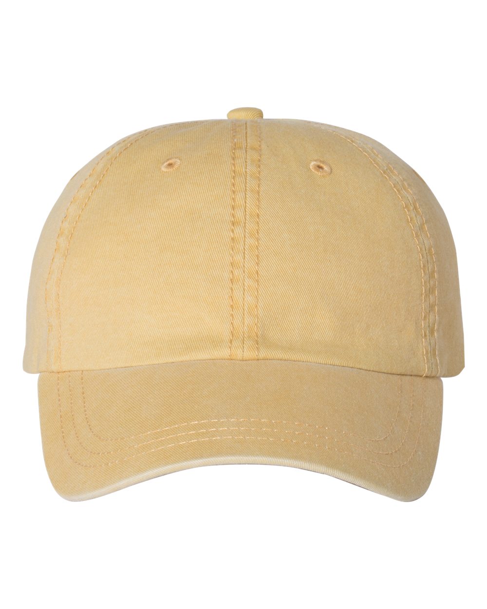 Front View of Mustard Pigment-Dyed Cap - SP500