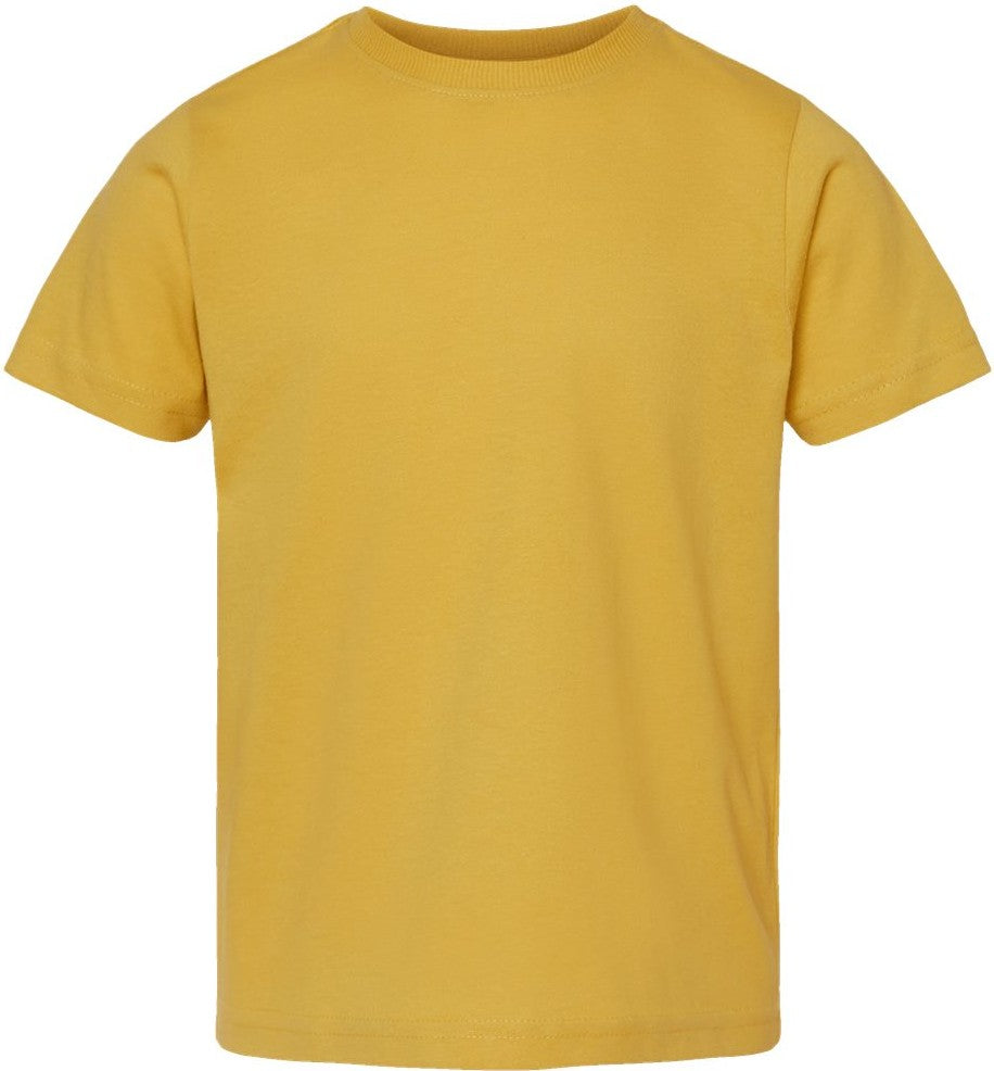 Front View of Mustard Toddler Fine Jersey Tee - 3321
