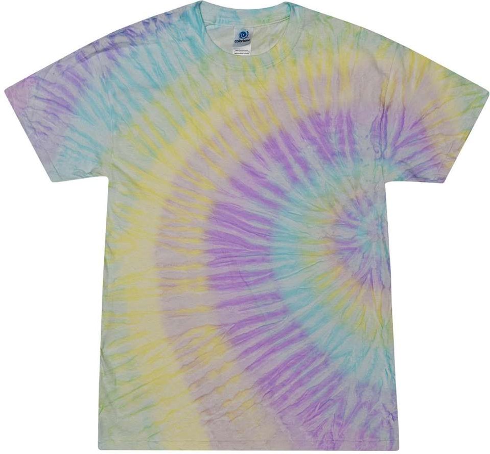 Front View of Mystique Youth Multi-Color Tie-Dyed T-Shirt - CD1000Y