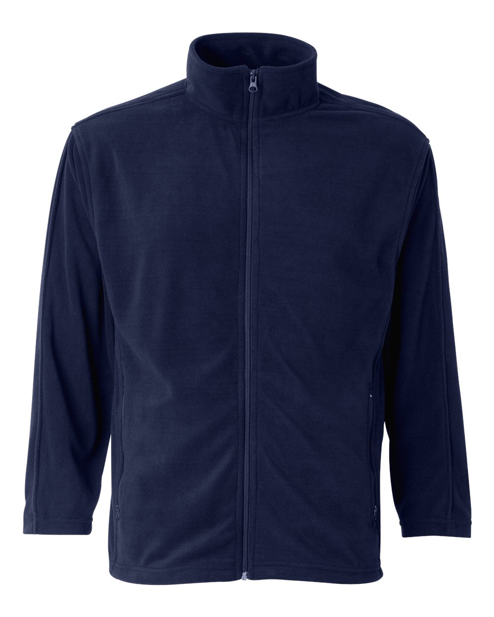 Front View of Nantucket Navy Microfleece Full-Zip Jacket - 3301