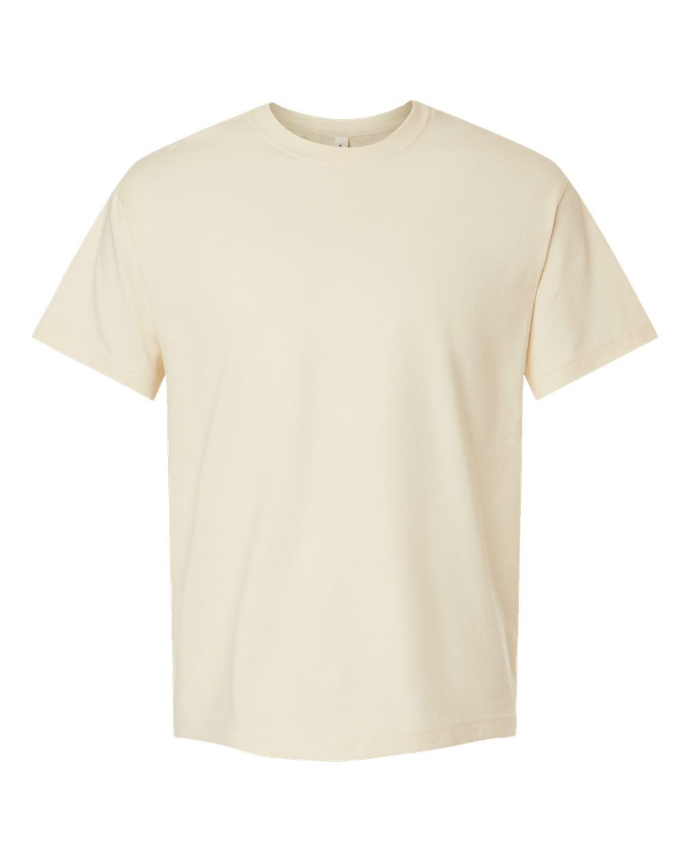 Front View of Natural 6 oz. Heavyweight Tee - 3010