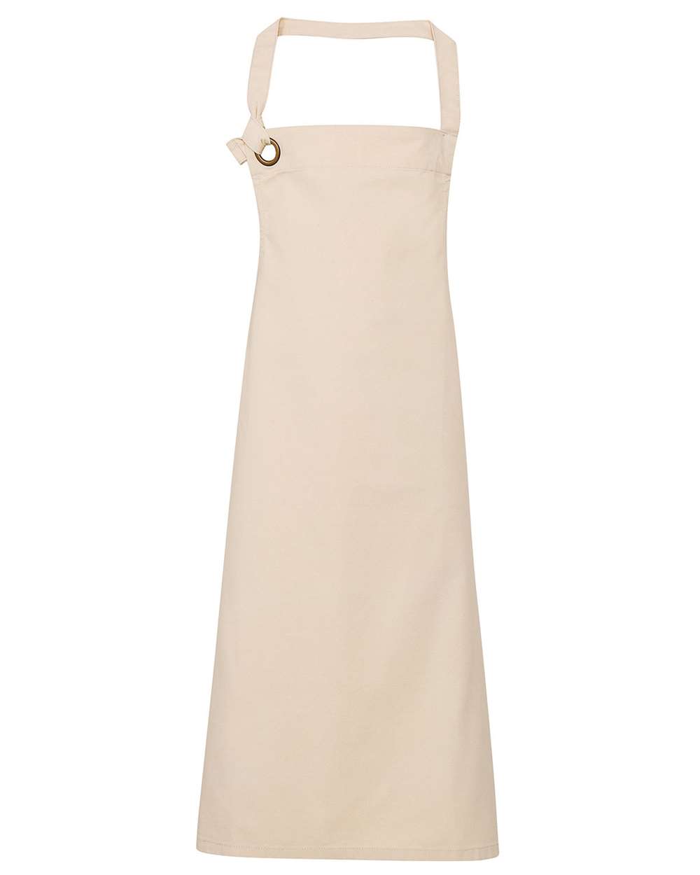 Front View of Natural Calibre Heavy Canvas Bib Apron - RP130
