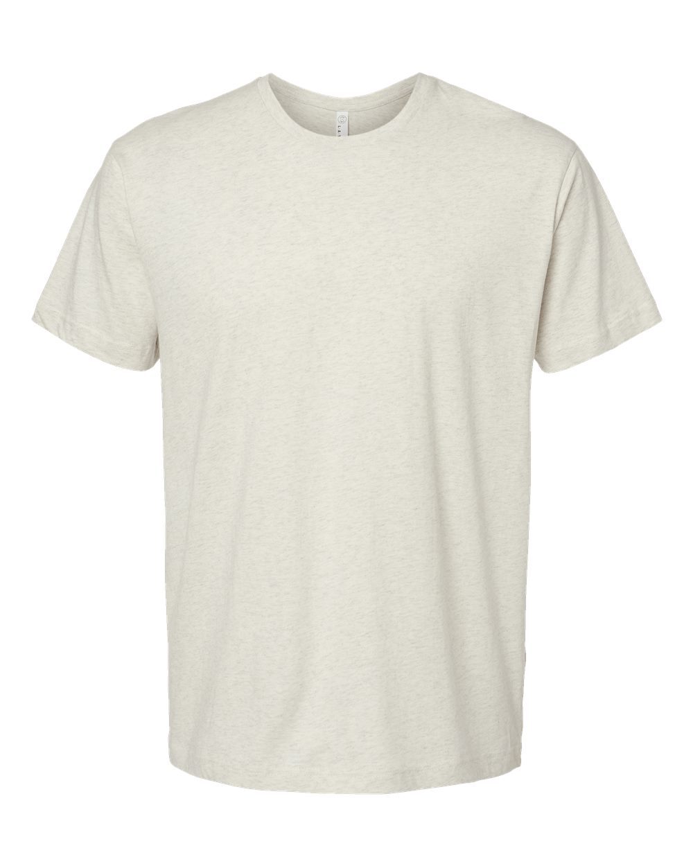 Front View of Natural Heather Fine Jersey Tee - 6901