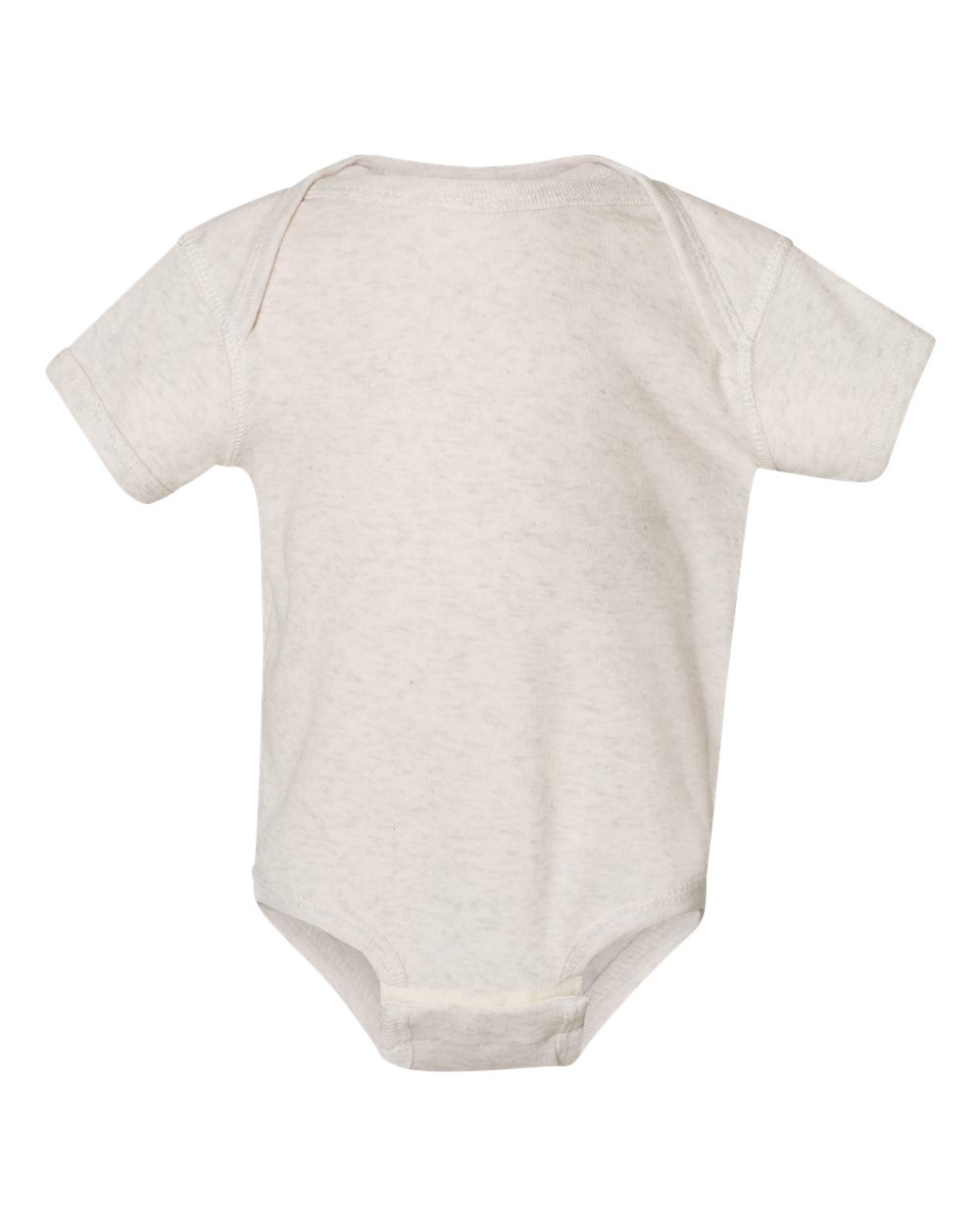 Front View of Natural Heather Infant Baby Rib Bodysuit - 4400