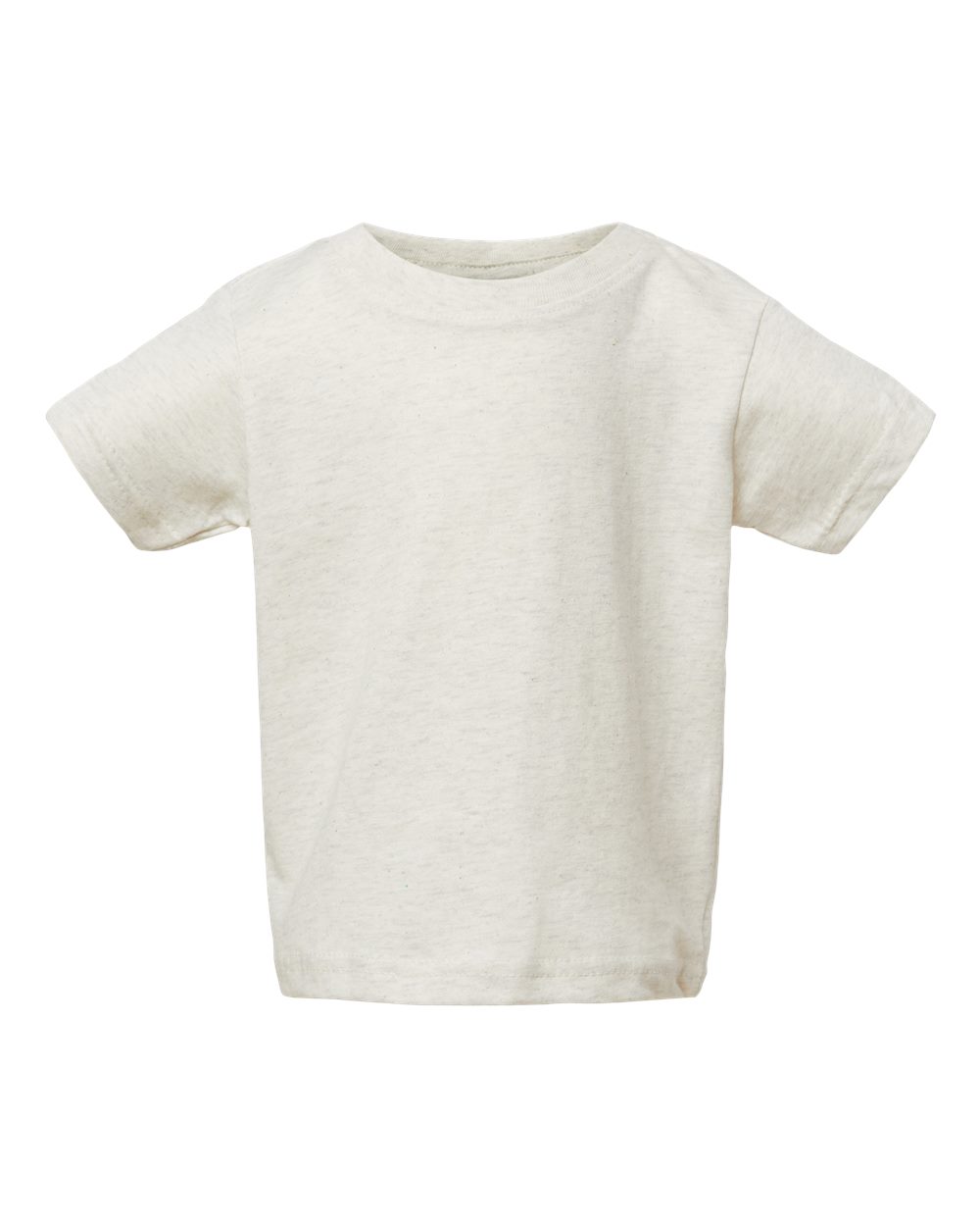 Front View of Natural Heather Infant Fine Jersey Tee - 3322