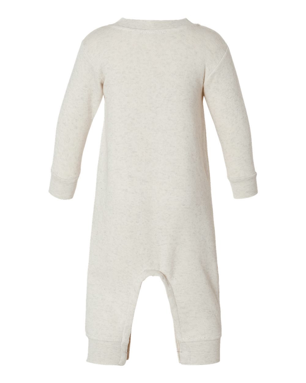 Front View of Natural Heather Infant Fleece One-Piece - 4447