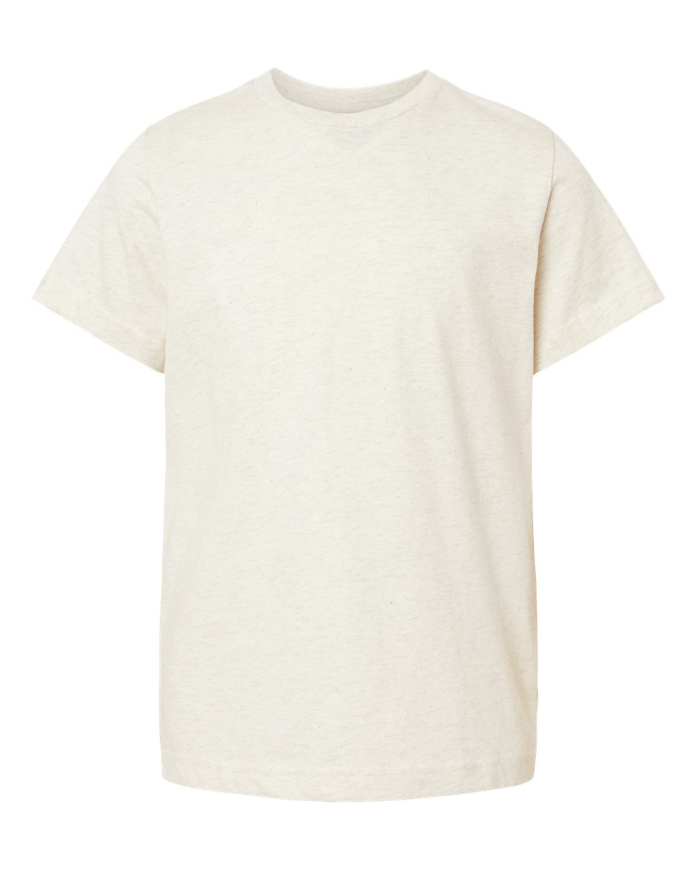 Front View of Natural Heather Youth Fine Jersey Tee - 6101