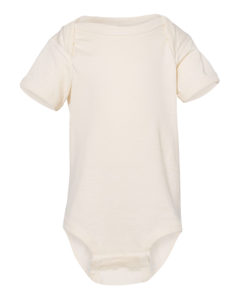 Front View of Natural Infant Fine Jersey Bodysuit - 4424