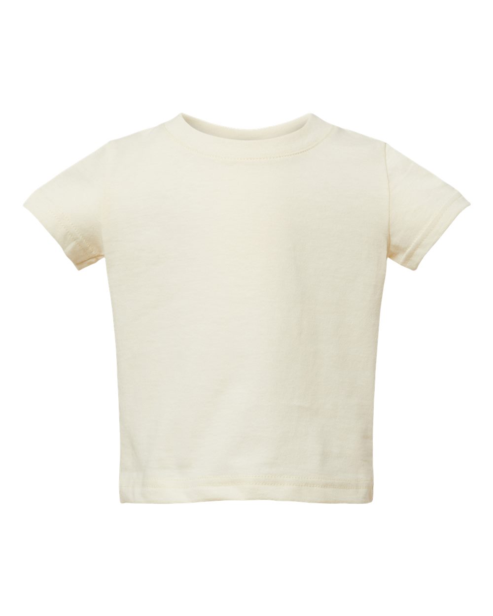 Front View of Natural Infant Fine Jersey Tee - 3322
