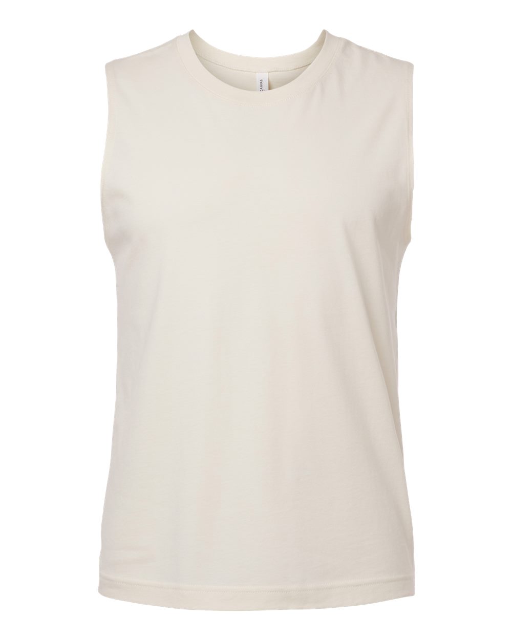 Front View of Natural Jersey Muscle Tank - 3483