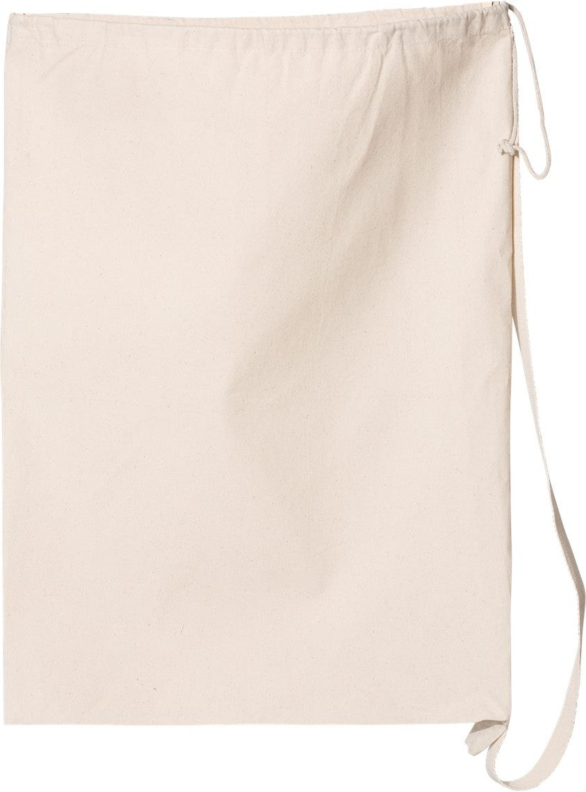 Front View of Natural Large Laundry Bag - OAD110