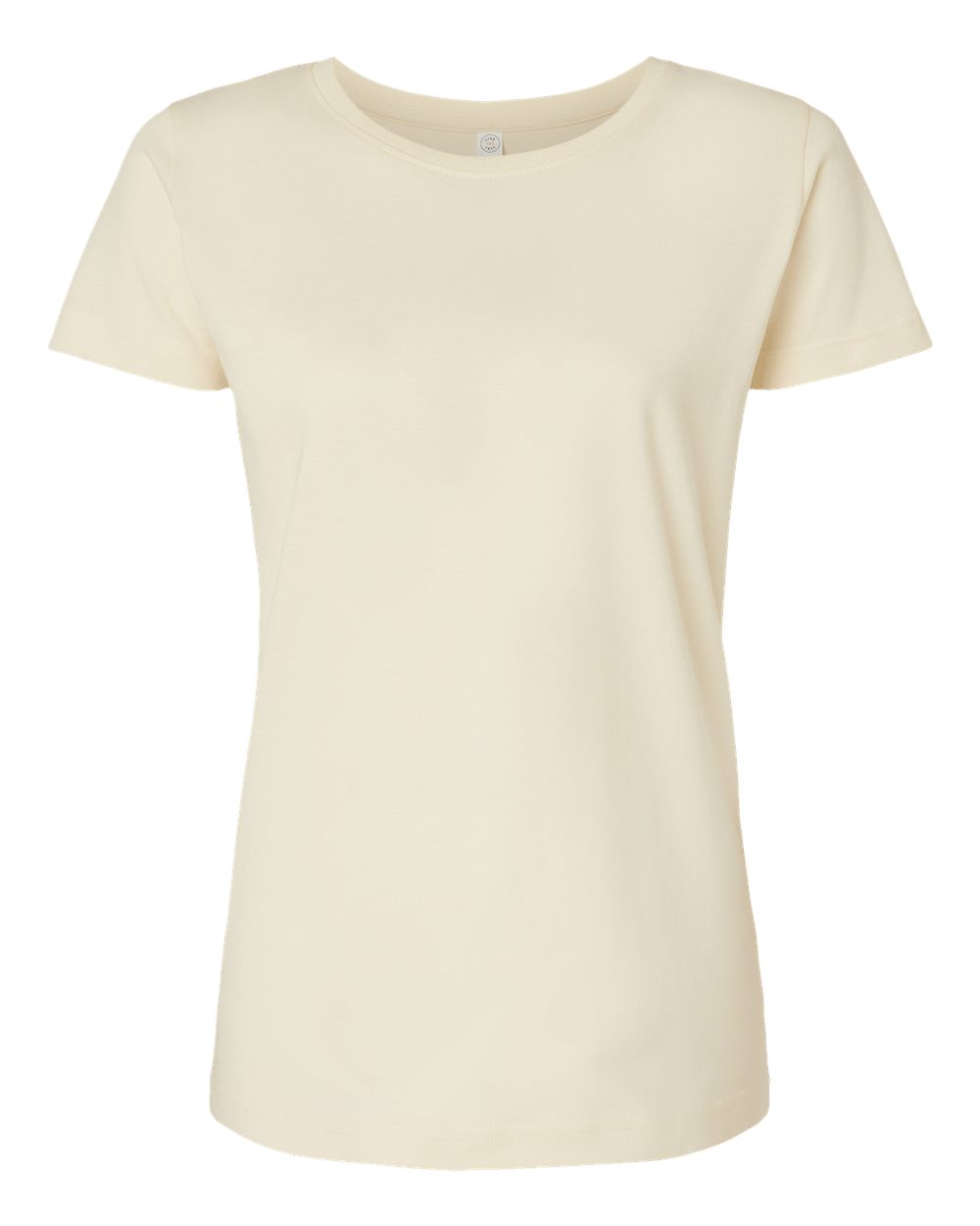 Front View of Natural Women's Fine Jersey Tee - 3516