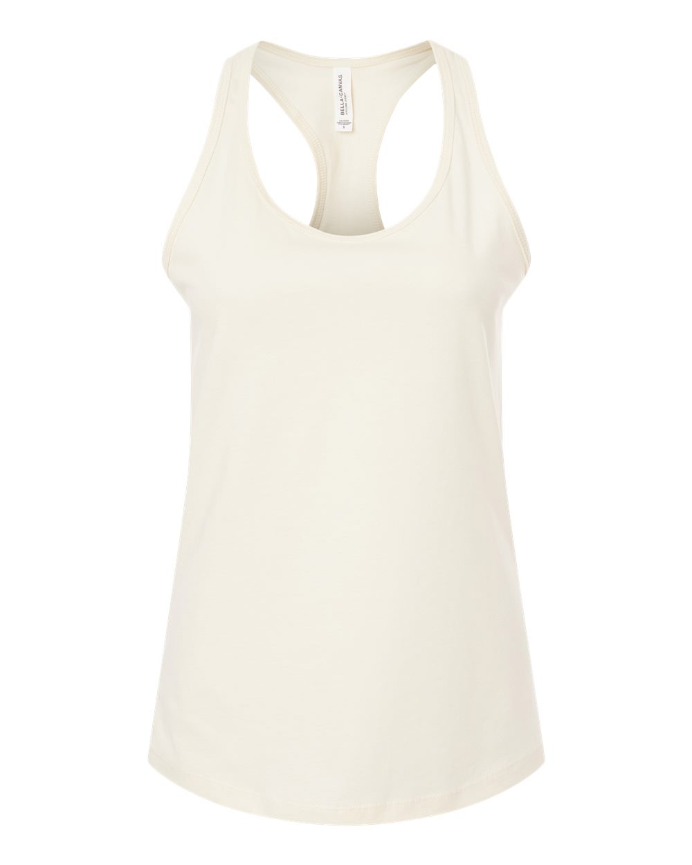 Front View of Natural Women's Jersey Racerback Tank - 6008