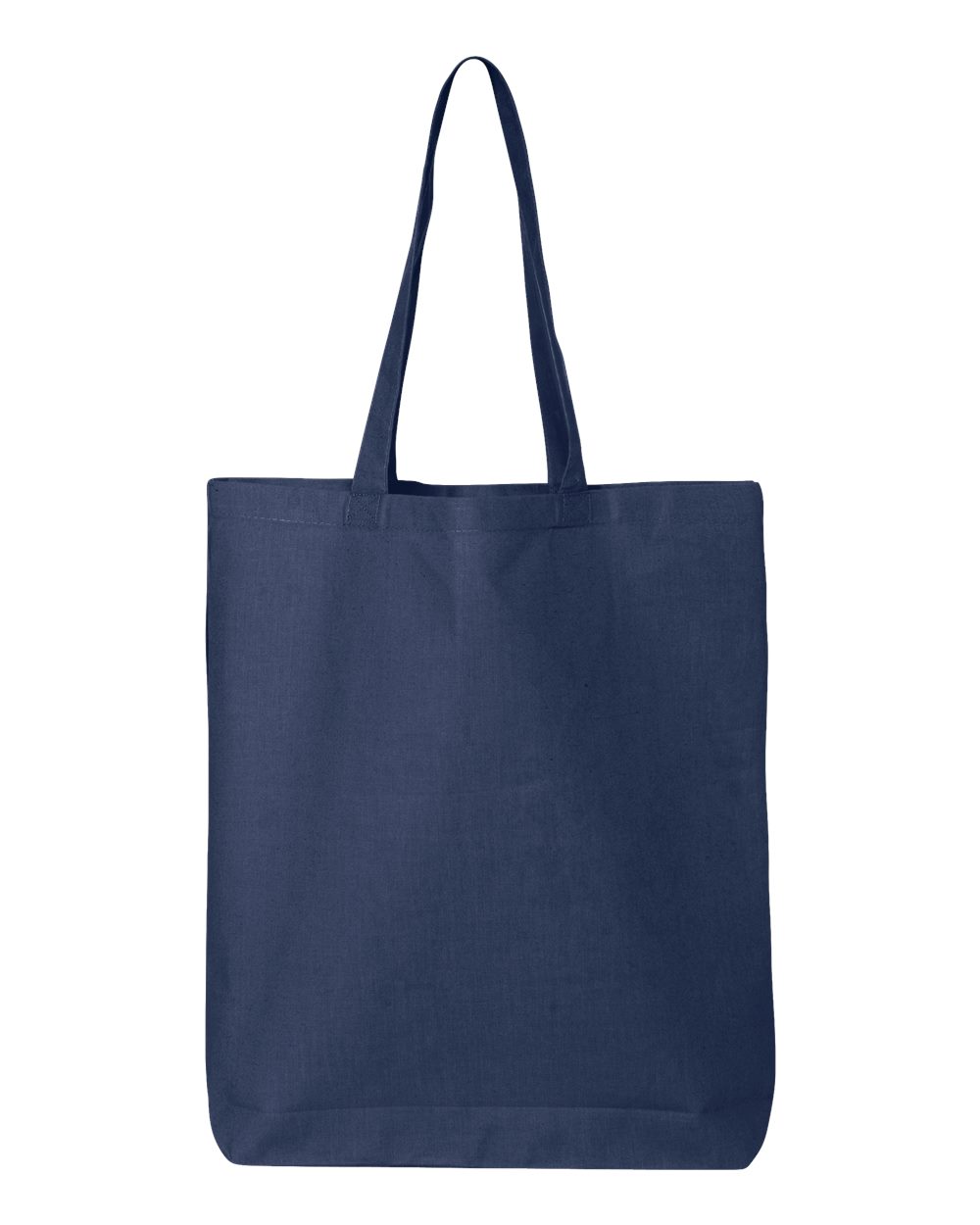 Front View of Navy 12L Economical Tote - QTBG