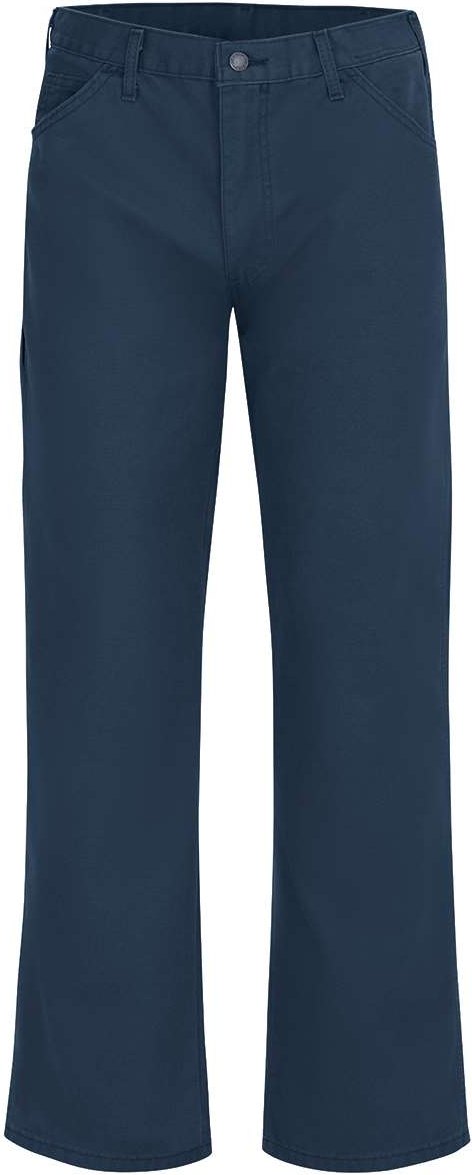 Front View of Navy - 30I Industrial Duck Carpenter Jeans - LU23