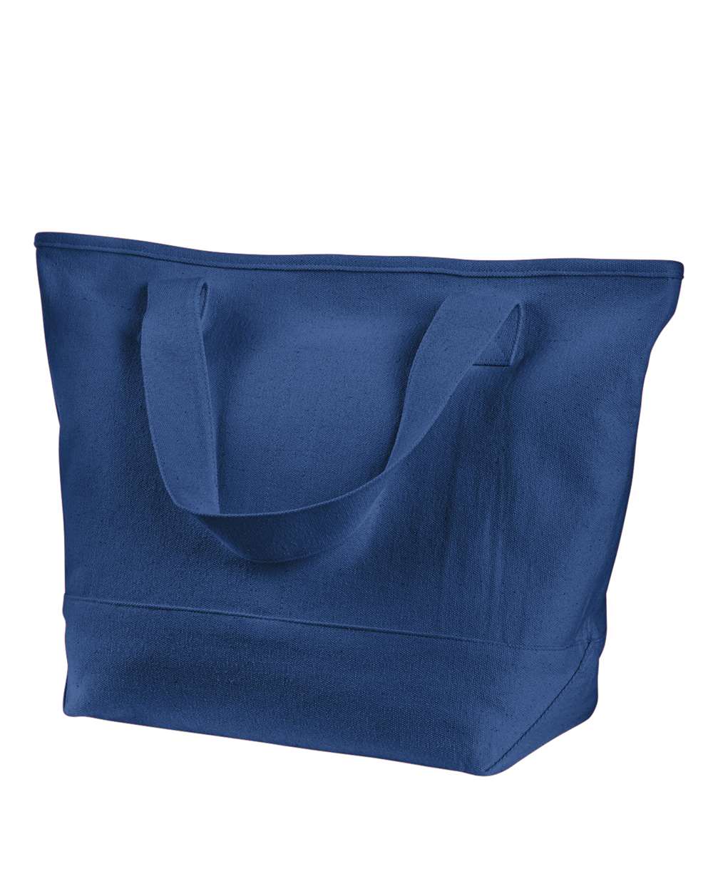 Front View of Navy Bottle Tote - BE258
