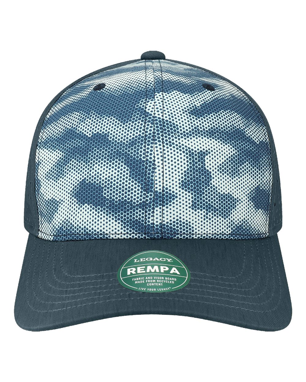 Front View of Navy Camo Dots Reclaim Mid-Pro Adjustable Cap - REMPA