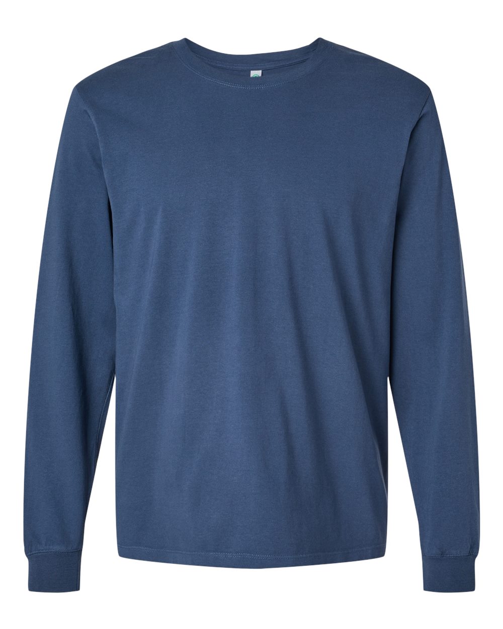 Front View of Navy Classic Long Sleeve T-Shirt - 220
