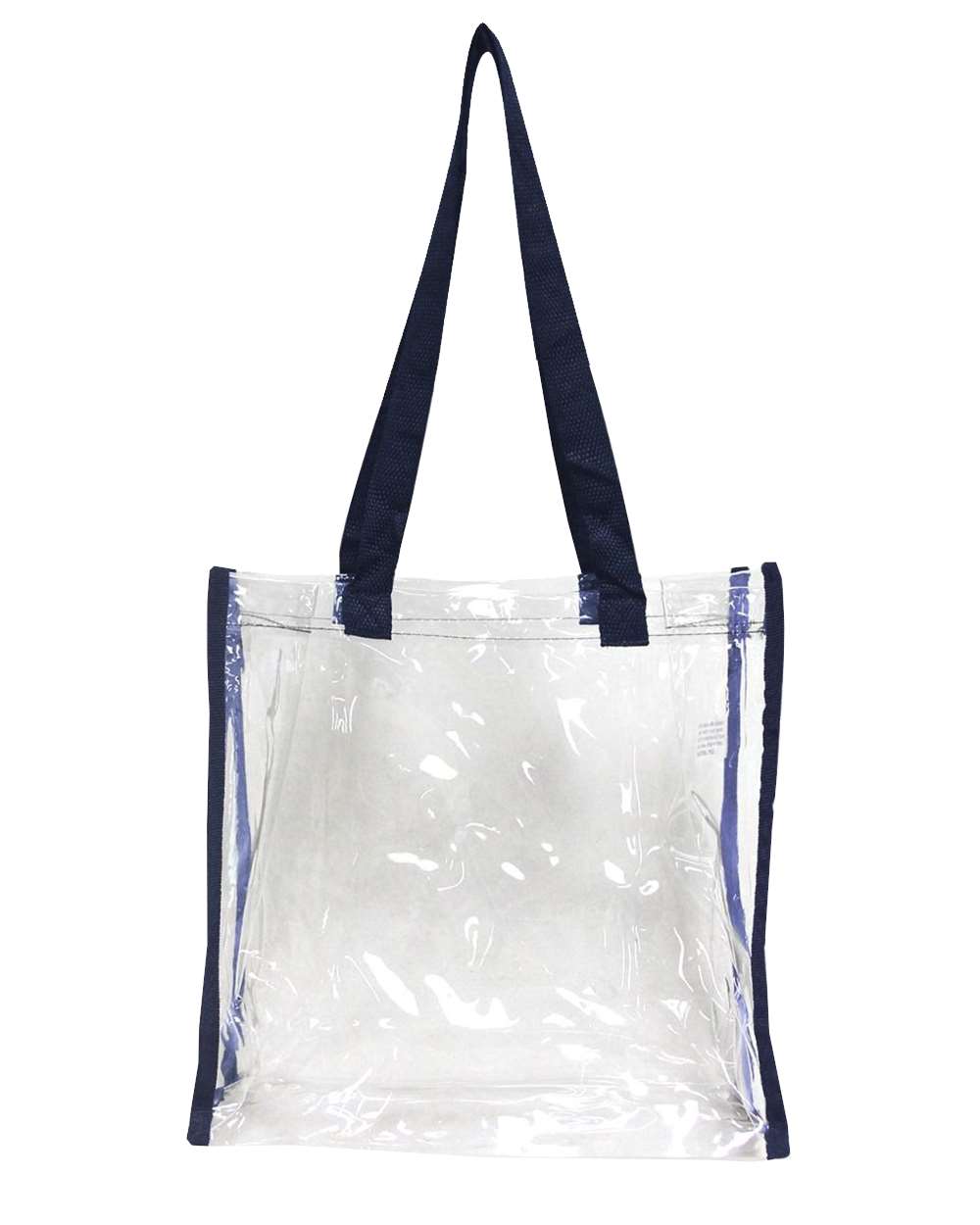 Front View of Navy Clear Value Tote - OAD5004