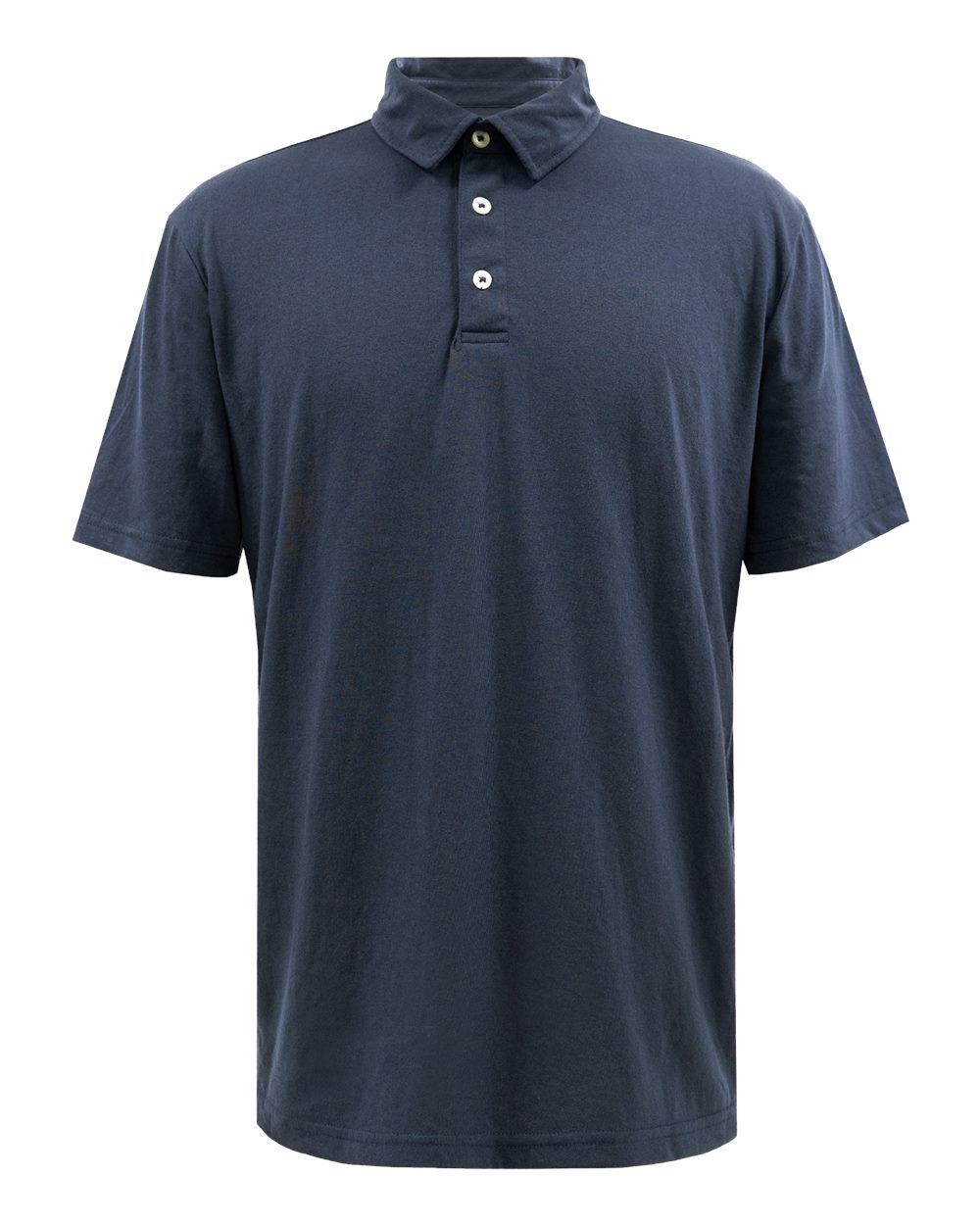 Front View of Navy Eco Polo - EC500