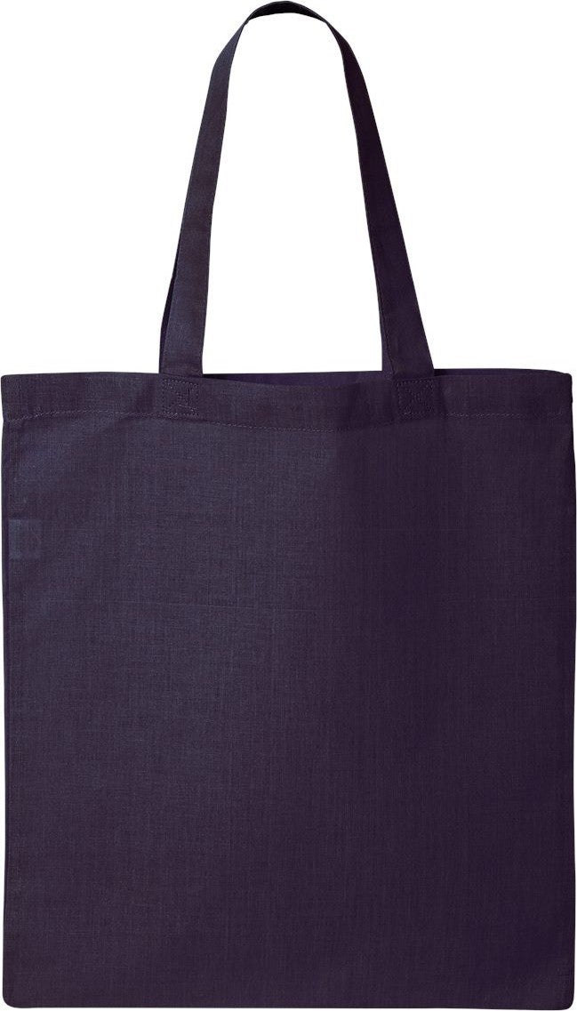 Front View of Navy Economical Tote - QTB