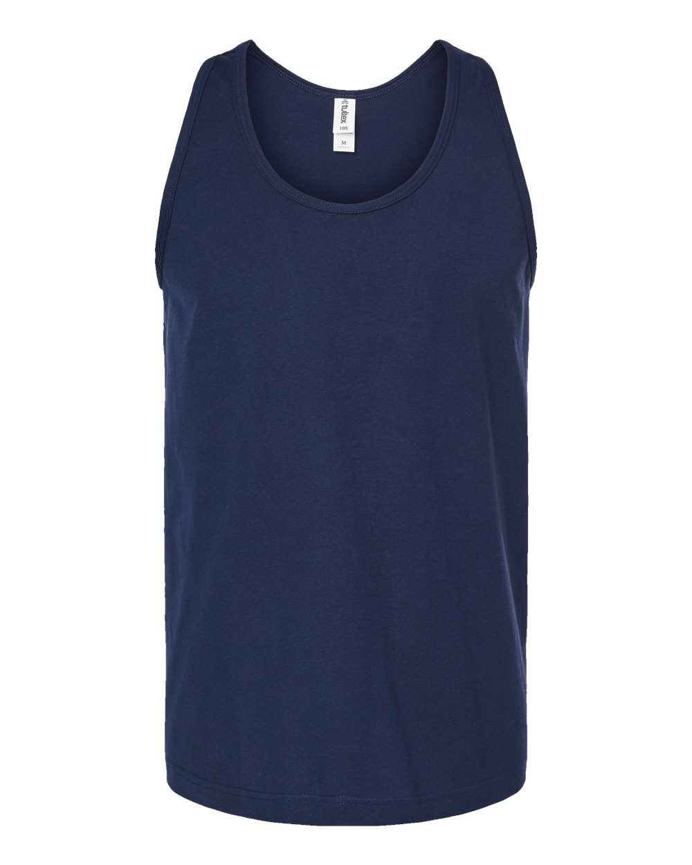 Front View of Navy Fine Jersey Tank Top - S105