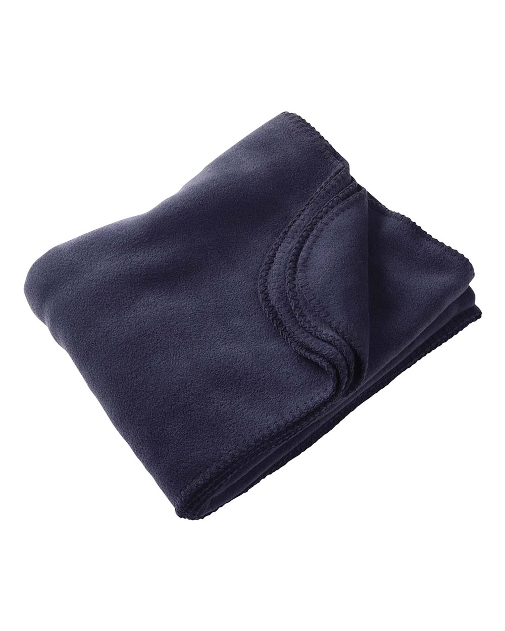 Front View of Navy Fleece Blanket - M999