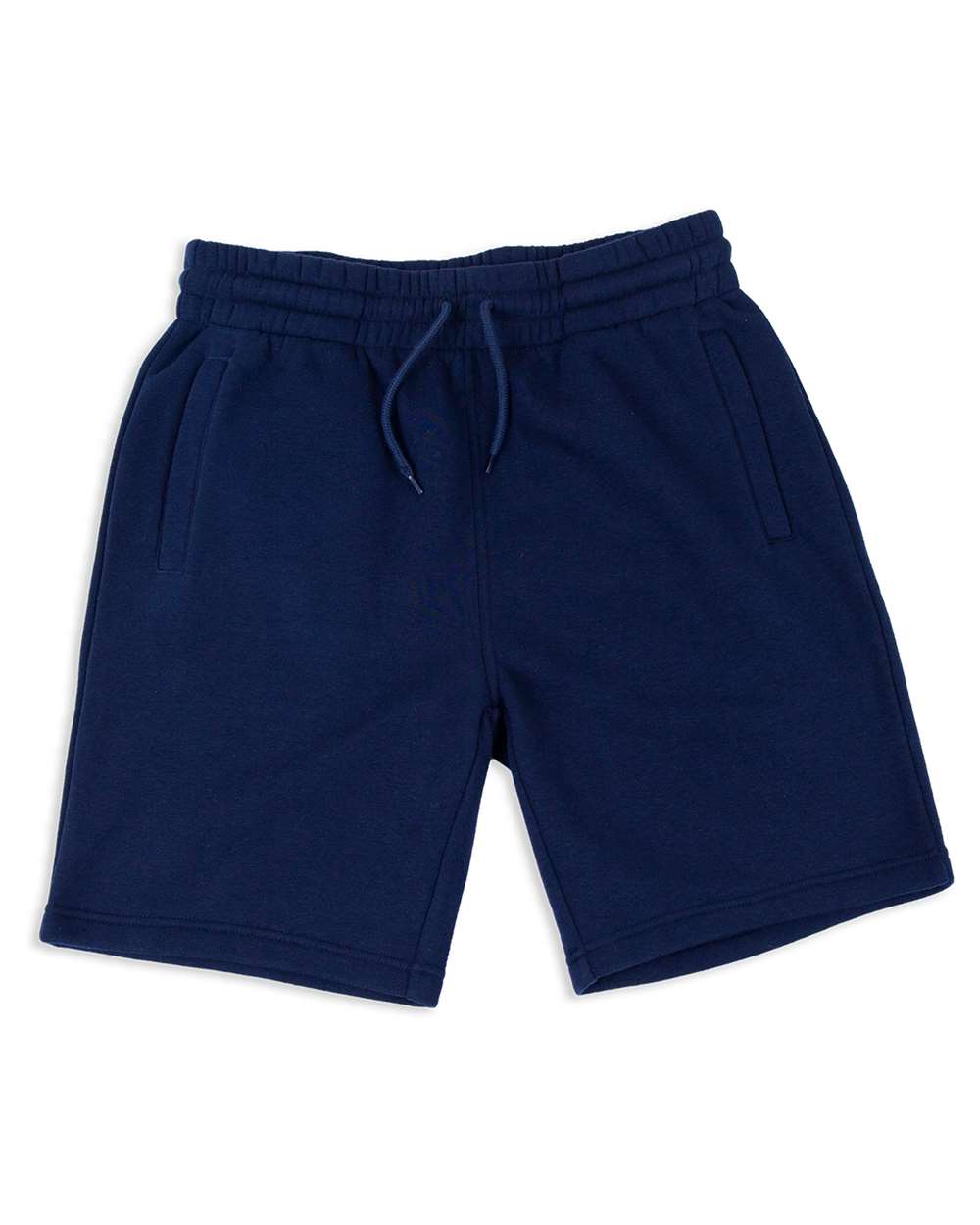 Front View of Navy Fleece Jogger Shorts - SHFJS