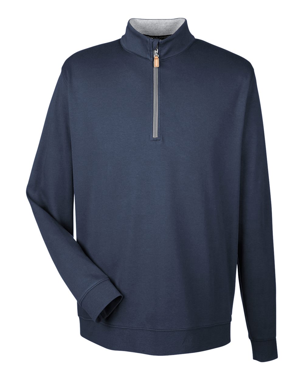 Front View of Navy/ Grey Heather/ Graphite Men's DRYTEC20™ Performance Quarter-Zip Pullover - DG479