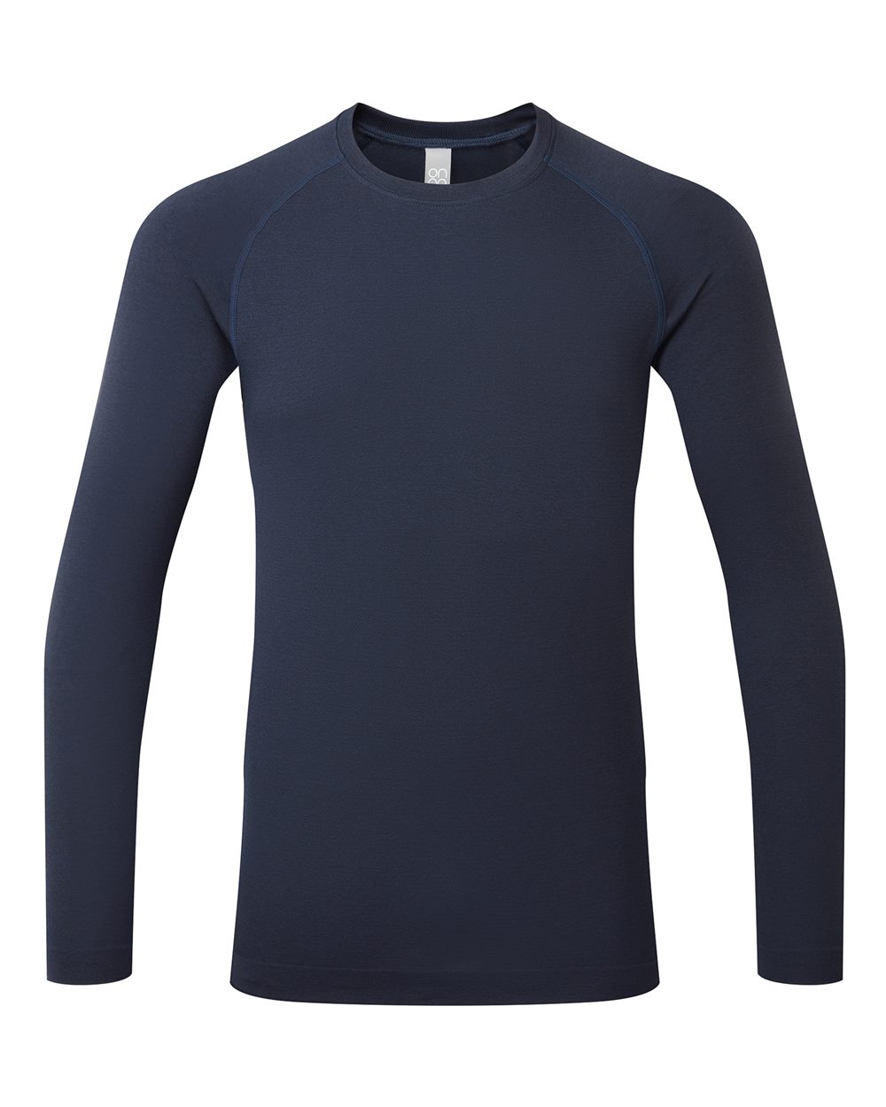 Front View of Navy Heather Unstoppable Fresh Long Sleeve Underscrub Base Layer - NN270