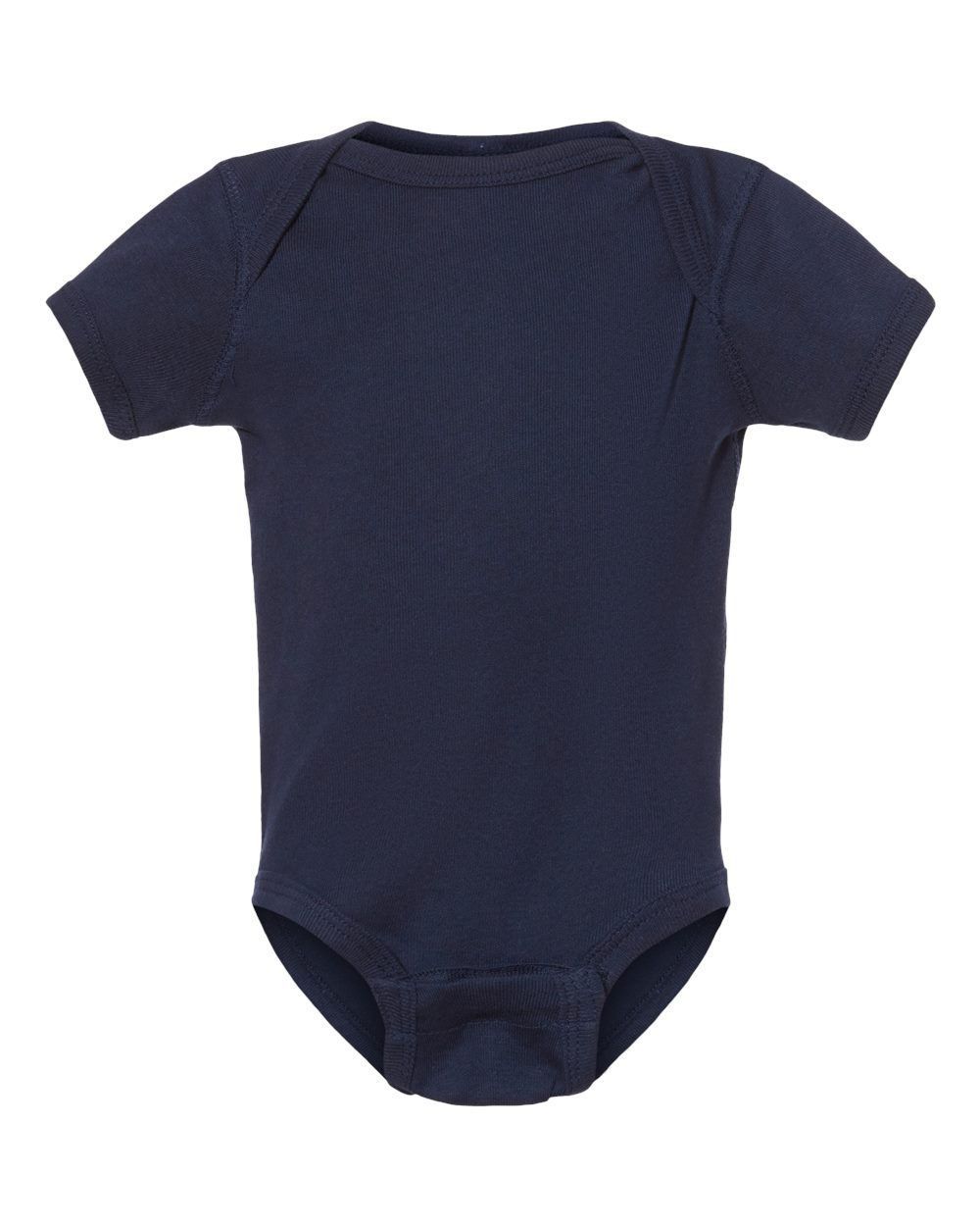 Front View of Navy Infant Baby Rib Bodysuit - 4400
