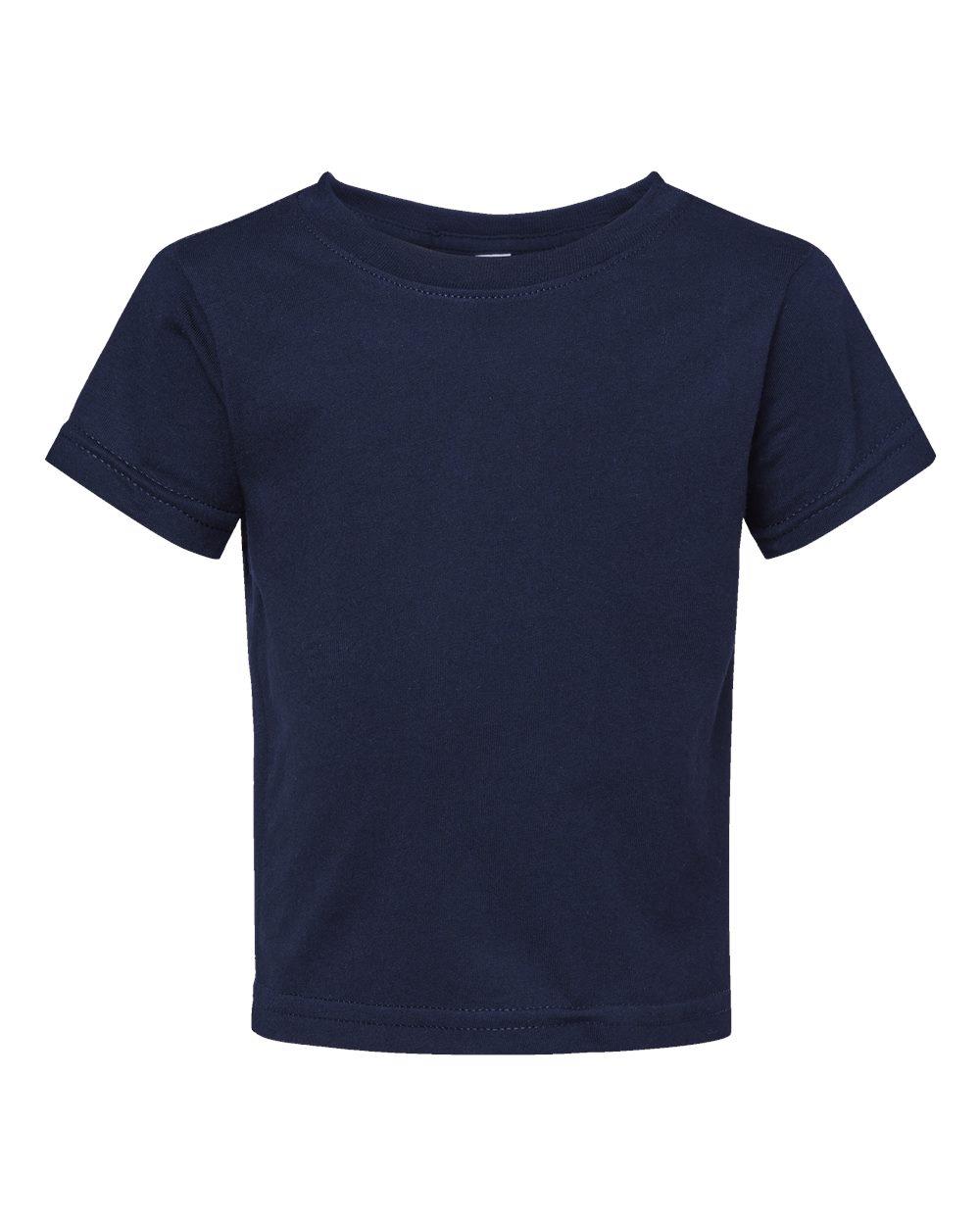 Front View of Navy Infant Fine Jersey Tee - 3322