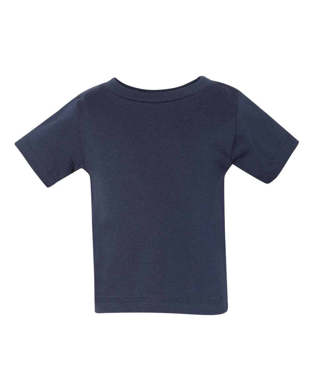 Front View of Navy Infant Jersey Tee - 3001B