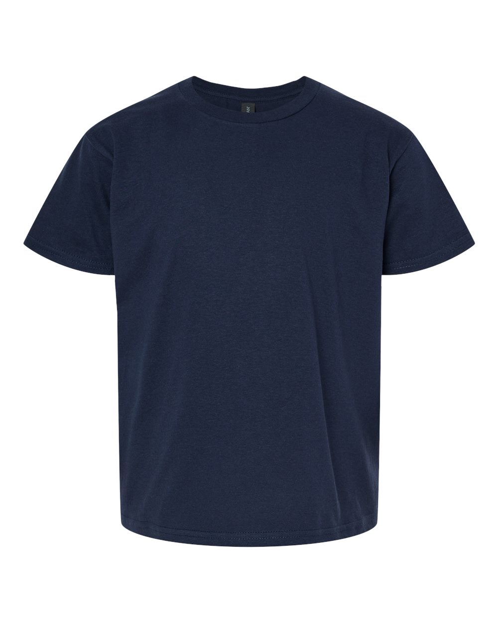 Front View of Navy Light Cotton Youth T-Shirt - 3000B