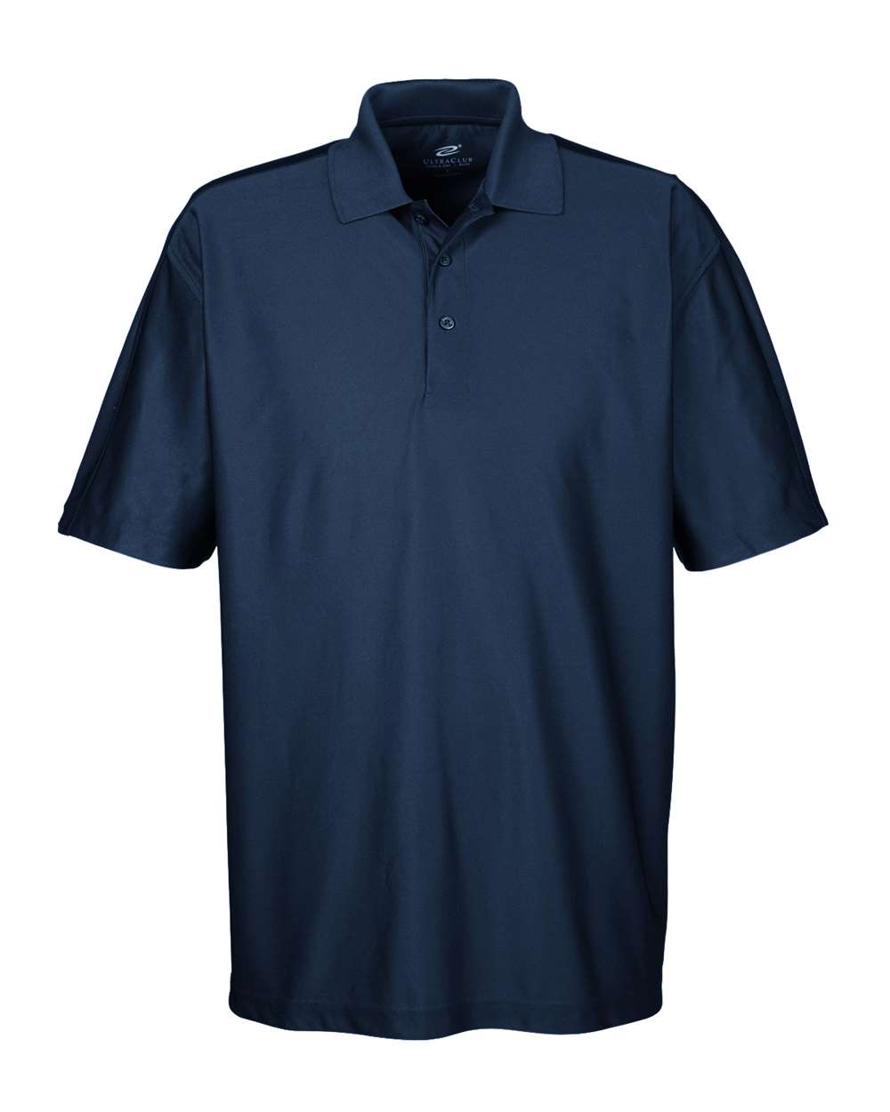 Front View of Navy Men's Cool & Dry Elite Performance Polo - 8415