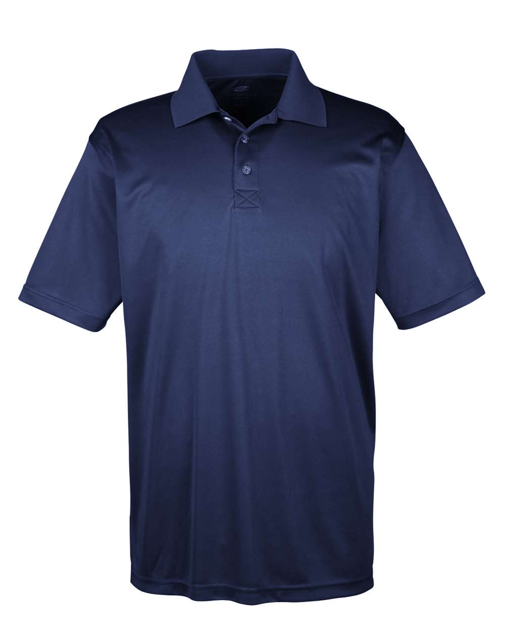 Front View of Navy Men's Cool & Dry Sport Performance Interlock Polo - 8425