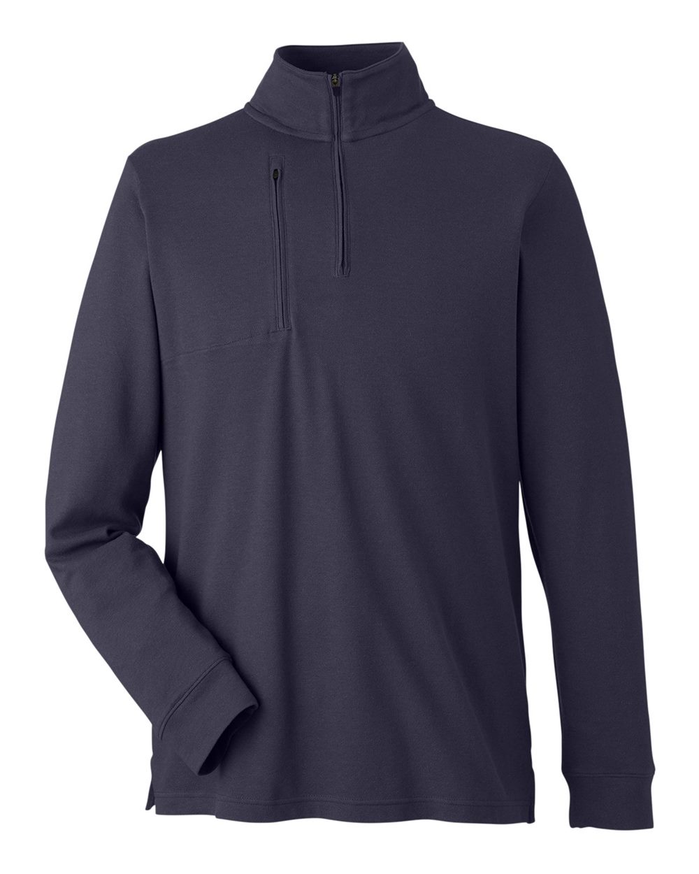 Front View of Navy Men's New Classics® Performance Quarter-Zip Pullover - DG400