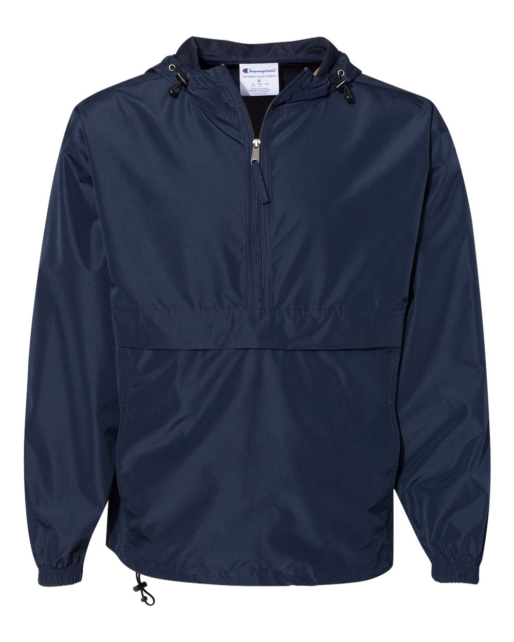 Front View of Navy Packable Anorak Jacket - CO200