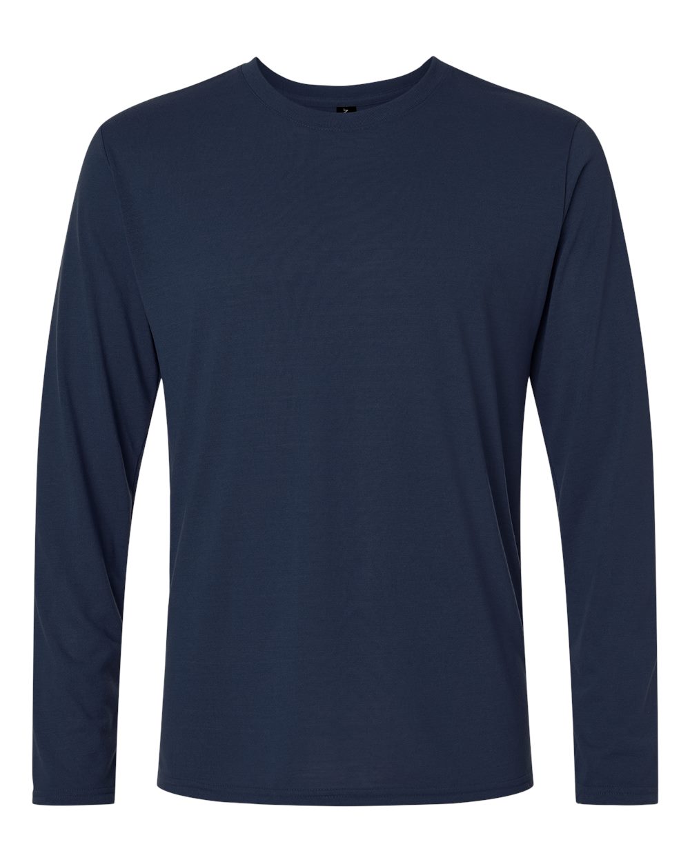 Front View of Navy Performance® Long Sleeve T-Shirt - 42400