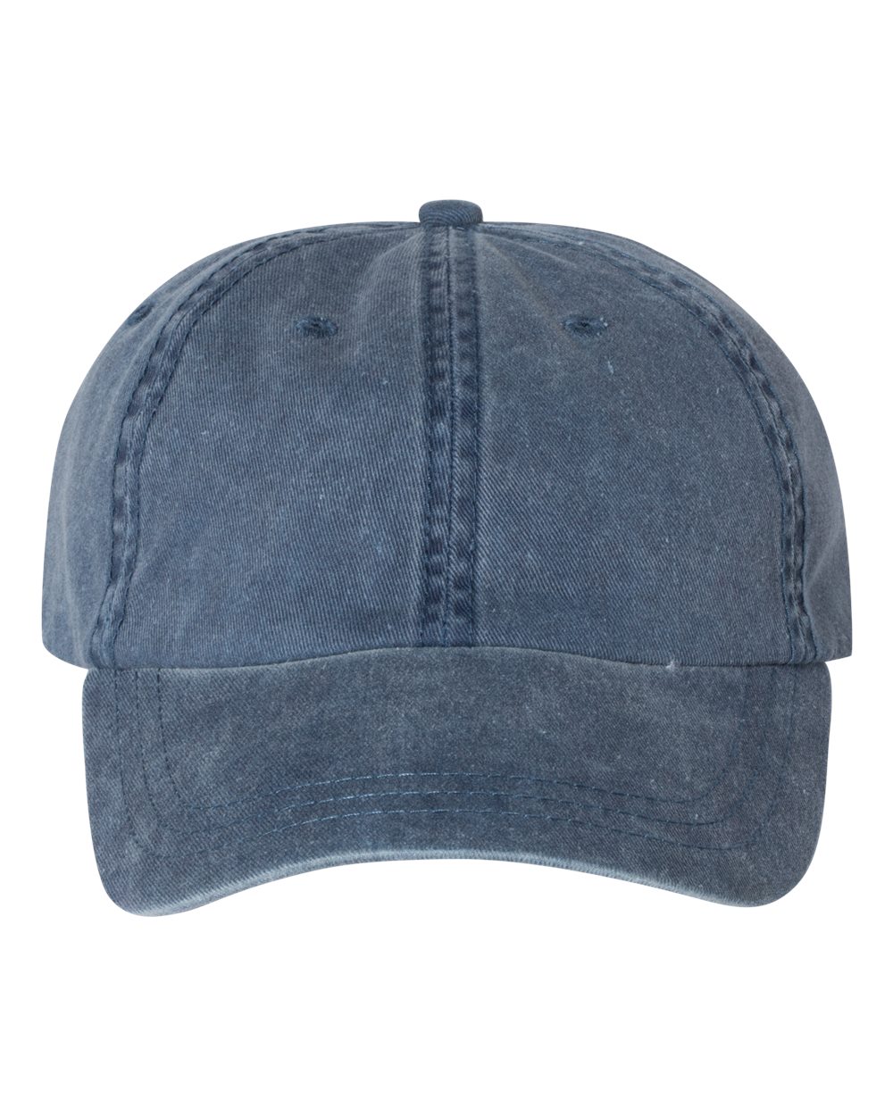 Front View of Navy Pigment-Dyed Cap - SP500